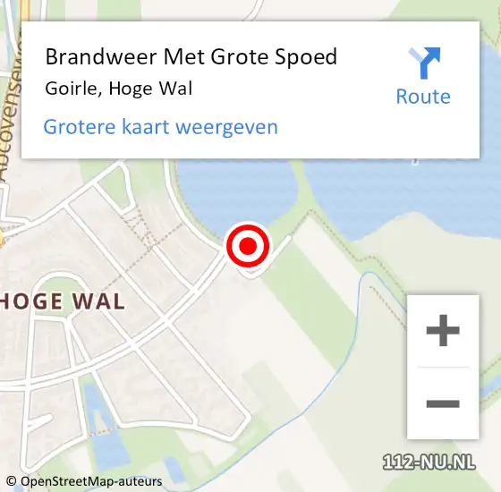 Locatie op kaart van de 112 melding: Brandweer Met Grote Spoed Naar Goirle, Hoge Wal op 8 juni 2021 14:32