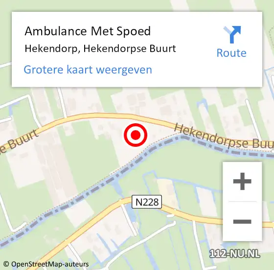 Locatie op kaart van de 112 melding: Ambulance Met Spoed Naar Hekendorp, Hekendorpse Buurt op 8 juni 2021 14:40