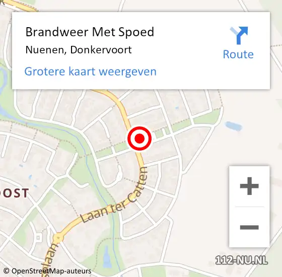 Locatie op kaart van de 112 melding: Brandweer Met Spoed Naar Nuenen, Donkervoort op 8 juni 2021 15:27