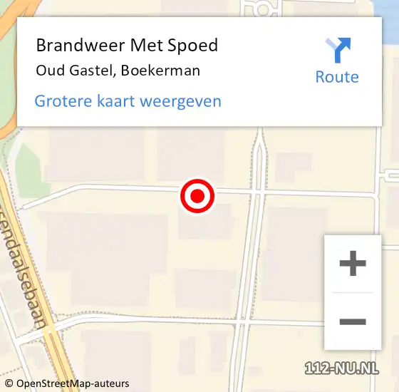 Locatie op kaart van de 112 melding: Brandweer Met Spoed Naar Oud Gastel, Boekerman op 8 juni 2021 17:47