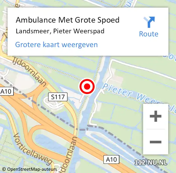 Locatie op kaart van de 112 melding: Ambulance Met Grote Spoed Naar Landsmeer, Pieter Weerspad op 8 juni 2021 19:26