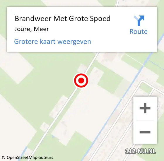 Locatie op kaart van de 112 melding: Brandweer Met Grote Spoed Naar Joure, Meer op 12 juni 2014 18:08