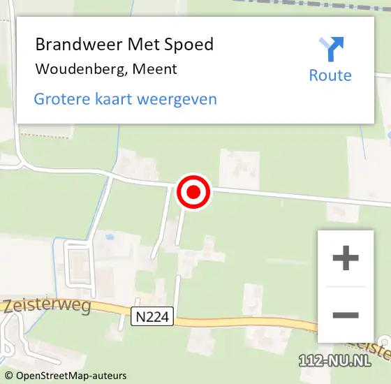 Locatie op kaart van de 112 melding: Brandweer Met Spoed Naar Woudenberg, Meent op 8 juni 2021 23:08