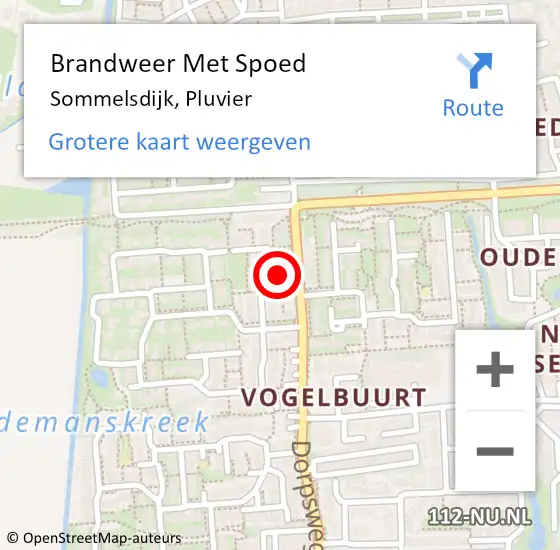 Locatie op kaart van de 112 melding: Brandweer Met Spoed Naar Sommelsdijk, Pluvier op 9 juni 2021 02:27