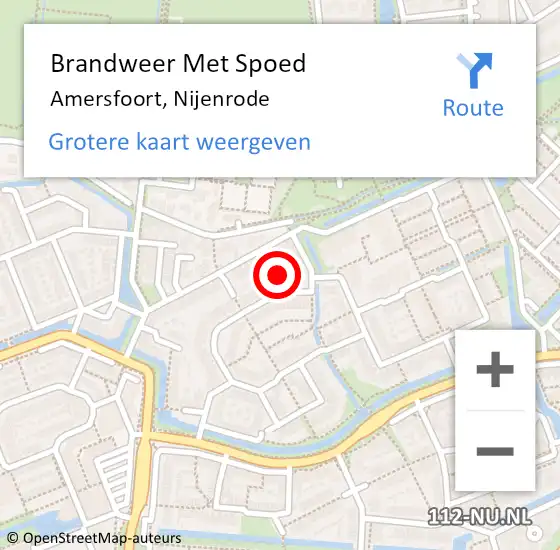 Locatie op kaart van de 112 melding: Brandweer Met Spoed Naar Amersfoort, Nijenrode op 9 juni 2021 04:13