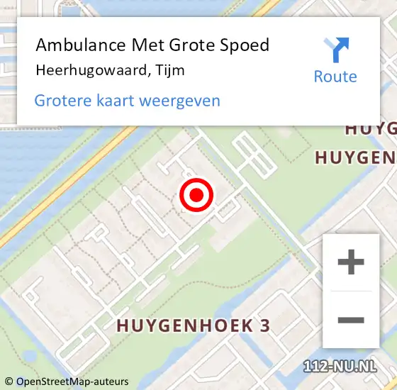 Locatie op kaart van de 112 melding: Ambulance Met Grote Spoed Naar Heerhugowaard, Tijm op 9 juni 2021 06:38