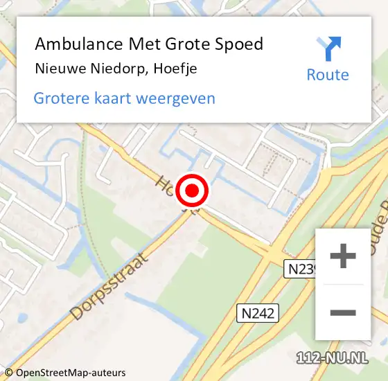 Locatie op kaart van de 112 melding: Ambulance Met Grote Spoed Naar Nieuwe Niedorp, Hoefje op 9 juni 2021 07:01