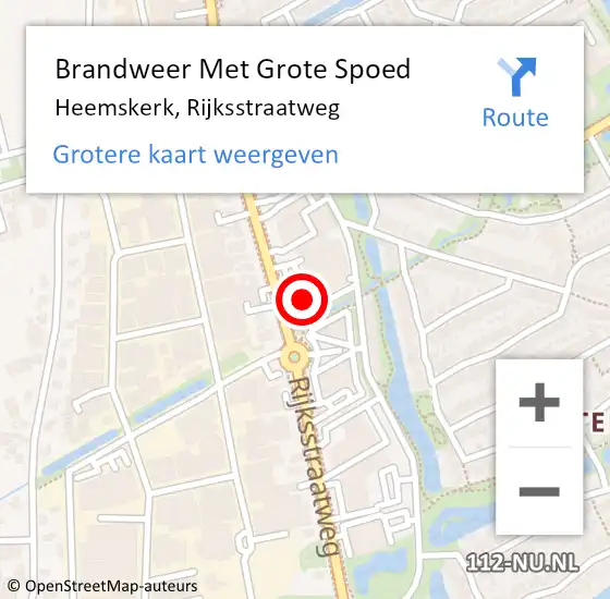 Locatie op kaart van de 112 melding: Brandweer Met Grote Spoed Naar Heemskerk, Rijksstraatweg op 9 juni 2021 07:06
