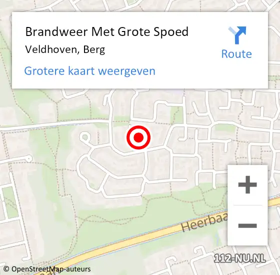 Locatie op kaart van de 112 melding: Brandweer Met Grote Spoed Naar Veldhoven, Berg op 9 juni 2021 08:18