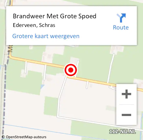 Locatie op kaart van de 112 melding: Brandweer Met Grote Spoed Naar Ederveen, Schras op 9 juni 2021 09:40