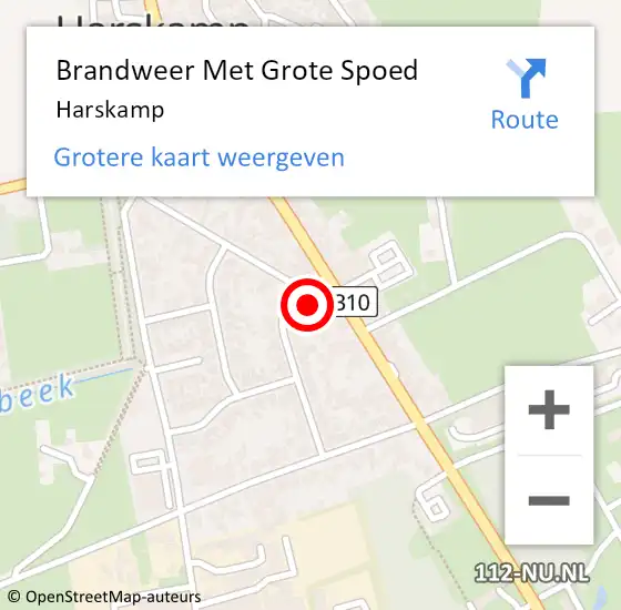 Locatie op kaart van de 112 melding: Brandweer Met Grote Spoed Naar Harskamp op 9 juni 2021 09:44