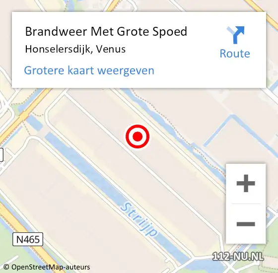 Locatie op kaart van de 112 melding: Brandweer Met Grote Spoed Naar Honselersdijk, Venus op 9 juni 2021 10:29