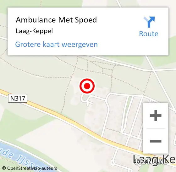 Locatie op kaart van de 112 melding: Ambulance Met Spoed Naar Laag-Keppel op 9 juni 2021 11:26