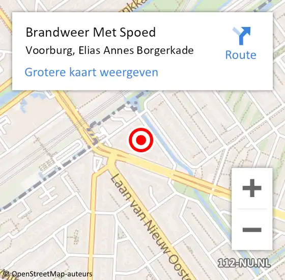 Locatie op kaart van de 112 melding: Brandweer Met Spoed Naar Voorburg, Elias Annes Borgerkade op 9 juni 2021 12:55