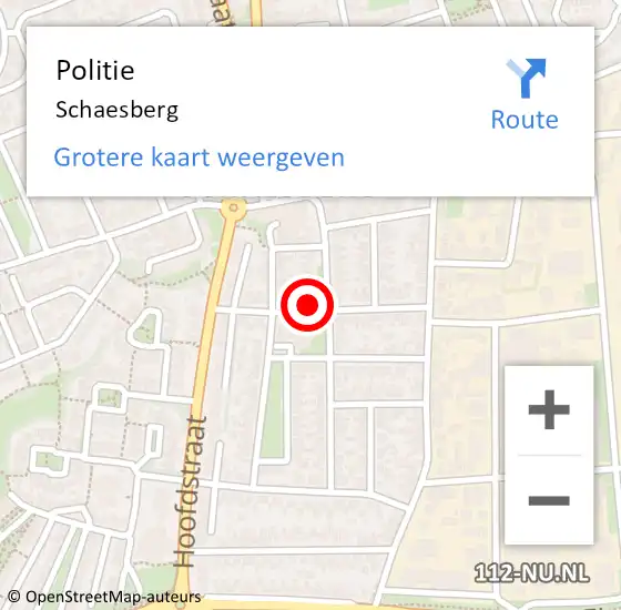 Locatie op kaart van de 112 melding: Politie Schaesberg op 9 juni 2021 12:56