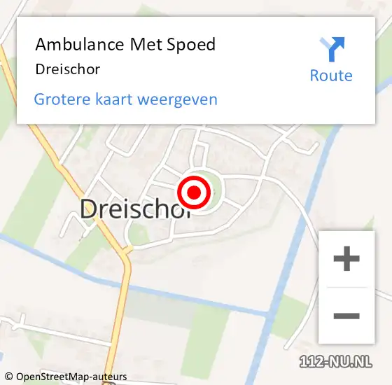 Locatie op kaart van de 112 melding: Ambulance Met Spoed Naar Dreischor op 9 juni 2021 13:25