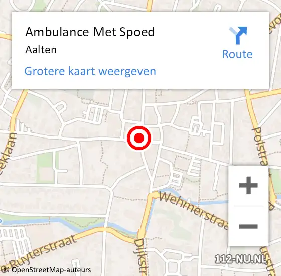 Locatie op kaart van de 112 melding: Ambulance Met Spoed Naar Aalten op 9 juni 2021 14:02