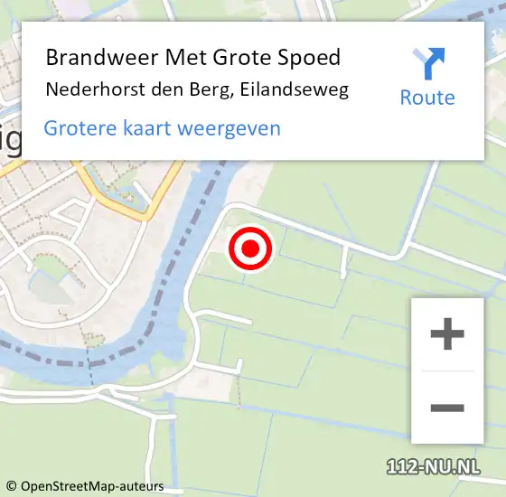 Locatie op kaart van de 112 melding: Brandweer Met Grote Spoed Naar Nederhorst den Berg, Eilandseweg op 9 juni 2021 14:36