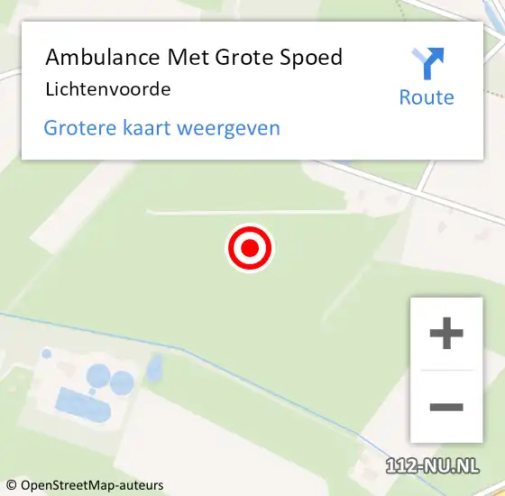 Locatie op kaart van de 112 melding: Ambulance Met Grote Spoed Naar Lichtenvoorde op 9 juni 2021 15:16