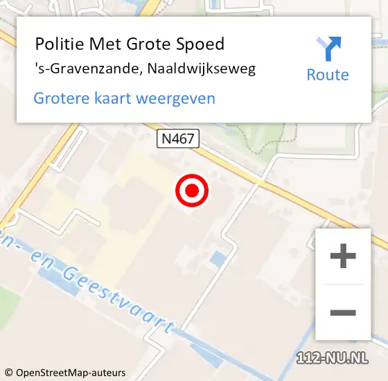 Locatie op kaart van de 112 melding: Politie Met Grote Spoed Naar 's-Gravenzande, Naaldwijkseweg op 9 juni 2021 16:28