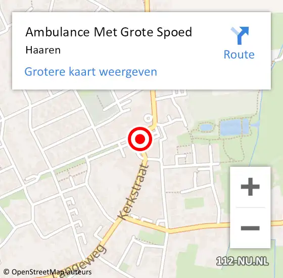 Locatie op kaart van de 112 melding: Ambulance Met Grote Spoed Naar Haaren op 9 juni 2021 17:16