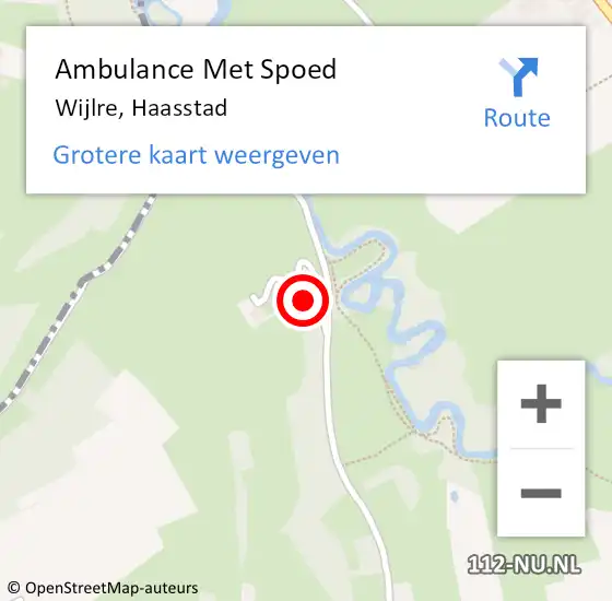 Locatie op kaart van de 112 melding: Ambulance Met Spoed Naar Wijlre, Haasstad op 12 juni 2014 19:46