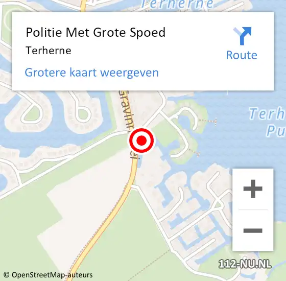 Locatie op kaart van de 112 melding: Politie Met Grote Spoed Naar Terherne op 9 juni 2021 18:00