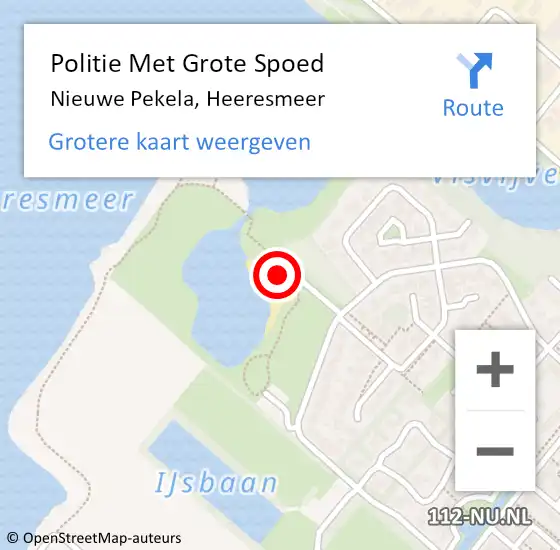 Locatie op kaart van de 112 melding: Politie Met Grote Spoed Naar Nieuwe Pekela, Heeresmeer op 9 juni 2021 19:14