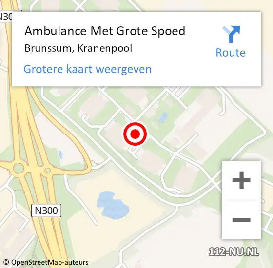 Locatie op kaart van de 112 melding: Ambulance Met Grote Spoed Naar Brunssum, Kranenpool op 9 juni 2021 20:04