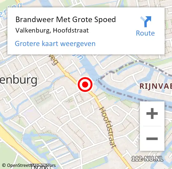 Locatie op kaart van de 112 melding: Brandweer Met Grote Spoed Naar Valkenburg, Hoofdstraat op 9 juni 2021 20:09