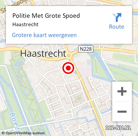 Locatie op kaart van de 112 melding: Politie Met Grote Spoed Naar Haastrecht op 9 juni 2021 20:21