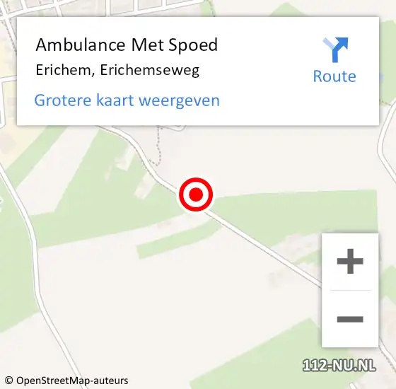 Locatie op kaart van de 112 melding: Ambulance Met Spoed Naar Erichem, Erichemseweg op 9 juni 2021 20:38