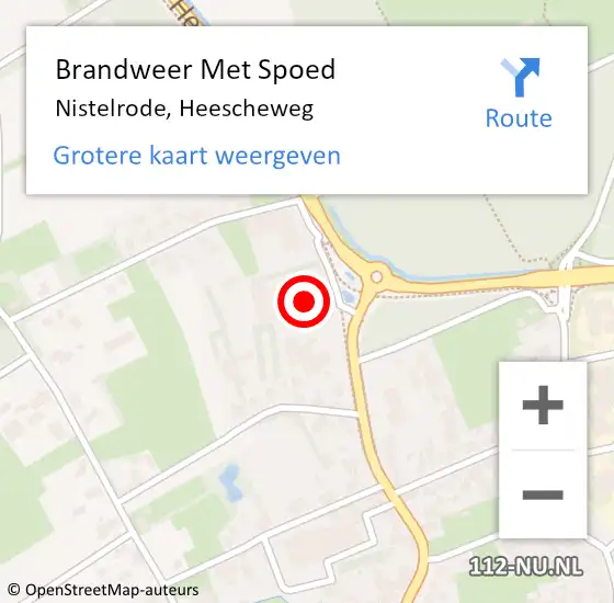 Locatie op kaart van de 112 melding: Brandweer Met Spoed Naar Nistelrode, Heescheweg op 9 juni 2021 21:03