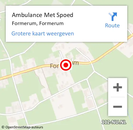 Locatie op kaart van de 112 melding: Ambulance Met Spoed Naar Formerum, Formerum op 12 juni 2014 20:21
