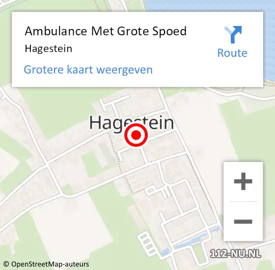 Locatie op kaart van de 112 melding: Ambulance Met Grote Spoed Naar Hagestein op 10 juni 2021 01:26