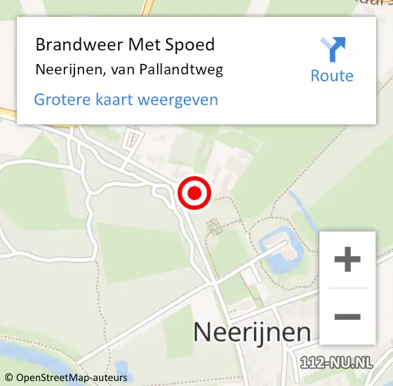 Locatie op kaart van de 112 melding: Brandweer Met Spoed Naar Neerijnen, van Pallandtweg op 10 juni 2021 01:37