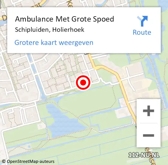 Locatie op kaart van de 112 melding: Ambulance Met Grote Spoed Naar Schipluiden, Holierhoek op 10 juni 2021 03:09