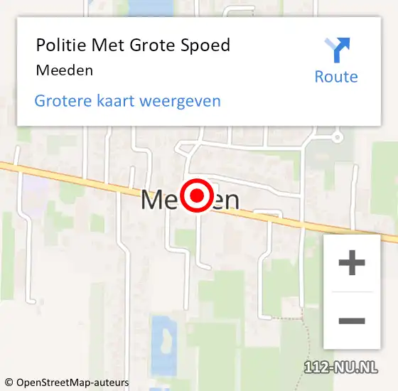 Locatie op kaart van de 112 melding: Politie Met Grote Spoed Naar Meeden op 10 juni 2021 06:09