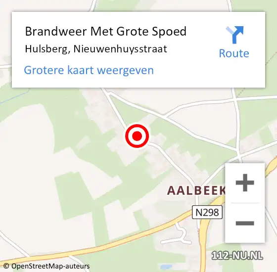 Locatie op kaart van de 112 melding: Brandweer Met Grote Spoed Naar Hulsberg, Nieuwenhuysstraat op 10 juni 2021 07:56