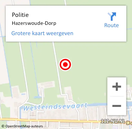 Locatie op kaart van de 112 melding: Politie Hazerswoude-Dorp op 10 juni 2021 08:28