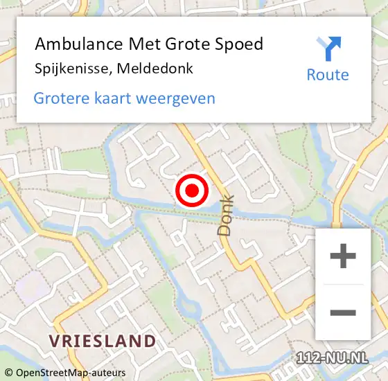 Locatie op kaart van de 112 melding: Ambulance Met Grote Spoed Naar Spijkenisse, Meldedonk op 10 juni 2021 11:55