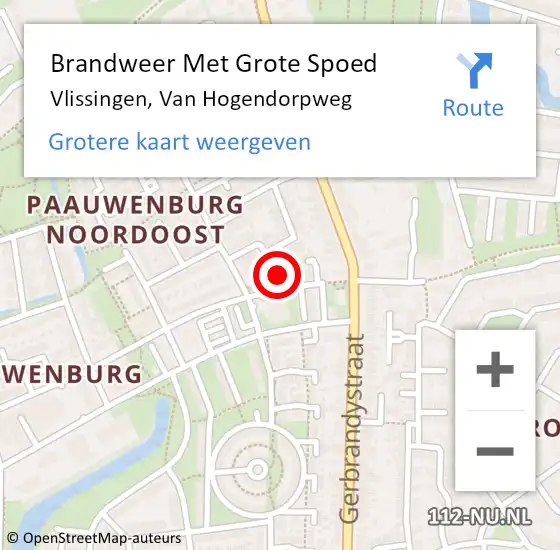 Locatie op kaart van de 112 melding: Brandweer Met Grote Spoed Naar Vlissingen, Van Hogendorpweg op 10 juni 2021 12:51