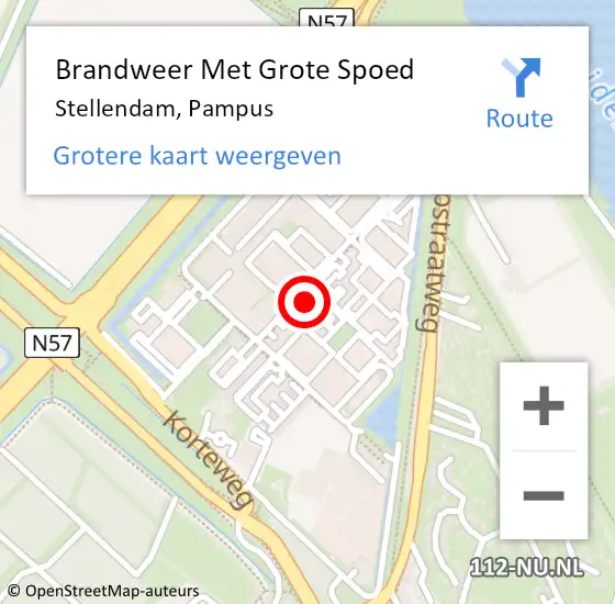 Locatie op kaart van de 112 melding: Brandweer Met Grote Spoed Naar Stellendam, Pampus op 10 juni 2021 13:06