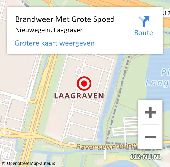 Locatie op kaart van de 112 melding: Brandweer Met Grote Spoed Naar Nieuwegein, Laagraven op 10 juni 2021 14:44