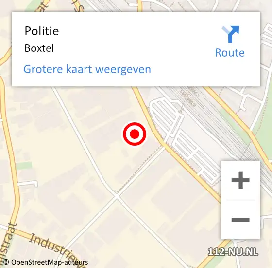 Locatie op kaart van de 112 melding: Politie Boxtel op 10 juni 2021 15:16