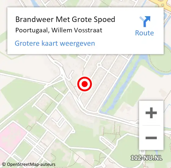 Locatie op kaart van de 112 melding: Brandweer Met Grote Spoed Naar Poortugaal, Willem Vosstraat op 12 juni 2014 21:47