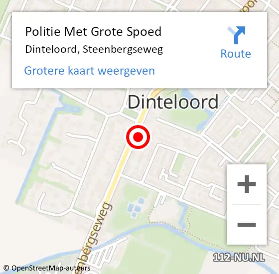 Locatie op kaart van de 112 melding: Politie Met Grote Spoed Naar Dinteloord, Steenbergseweg op 10 juni 2021 17:31