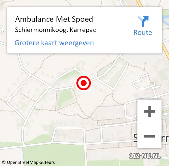 Locatie op kaart van de 112 melding: Ambulance Met Spoed Naar Schiermonnikoog, Karrepad op 12 juni 2014 22:08