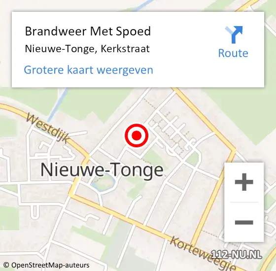 Locatie op kaart van de 112 melding: Brandweer Met Spoed Naar Nieuwe-Tonge, Kerkstraat op 10 juni 2021 21:51