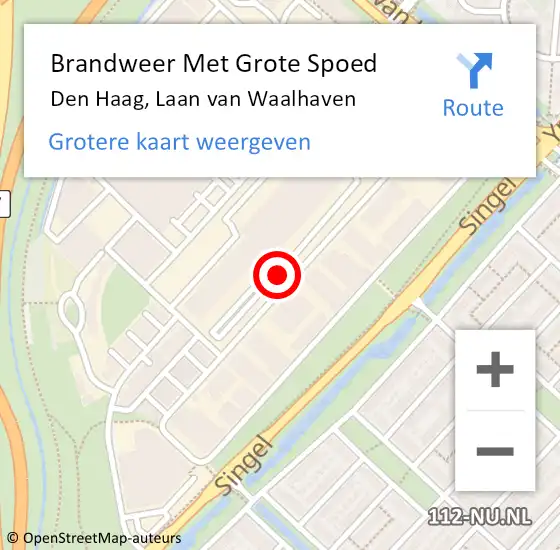 Locatie op kaart van de 112 melding: Brandweer Met Grote Spoed Naar Den Haag, Laan van Waalhaven op 10 juni 2021 23:10
